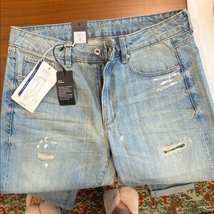 Casual Light Blue Relaxed Jeans for Women